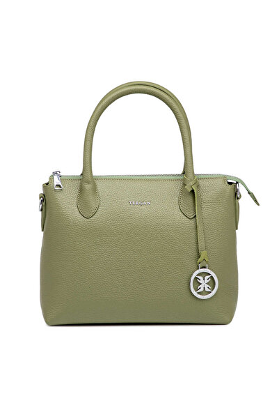 Tergan Green Genuine Leather Women's Crossbody Bag - S26Y1Bc80564-U5V
