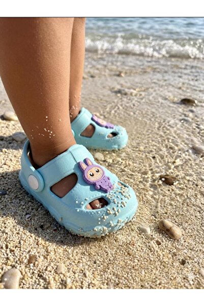 nuh kids Kaydırmaz Desenli Bahçe Plaj Havuz Günlük Terlik Sandalet