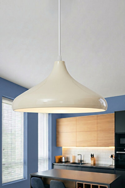 Nova Cream Metal Pendant (35 cm) Dining Table Top Chandelier Kitchen & Living Room Lighting