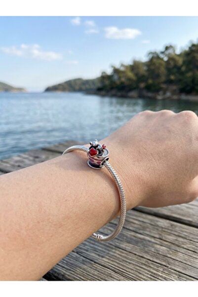 My Story Mickey Mouse ve Minnie Çay Bardağı Gümüş Charm