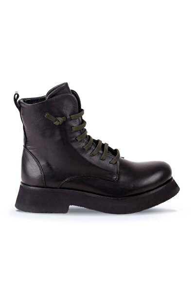 Bueno Shoes Cizme de damă din piele neagră cu toc pană - 01wr8803