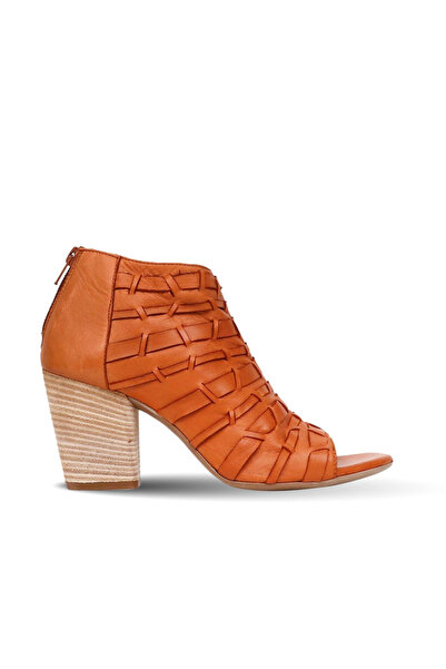 Bueno Shoes Tan Leather Women's Heeled Sandals