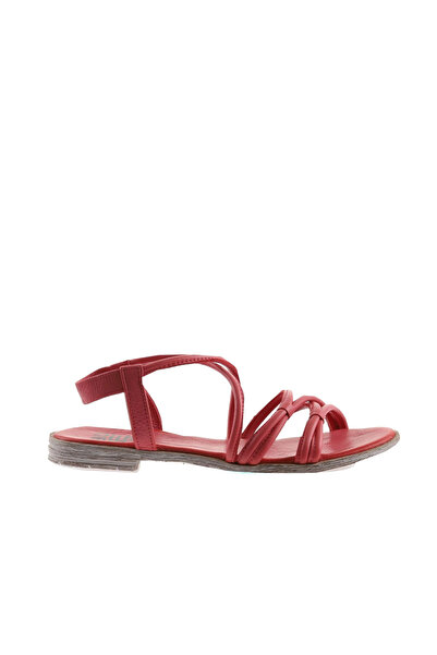 Bueno Shoes Φούξια Δερμάτινα Γυναικεία Επίπεδα Σανδάλια 01wu3004