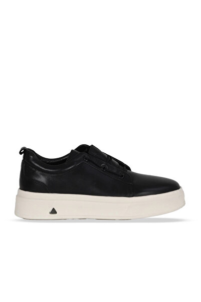 Bueno Shoes حذاء كاجوال رجالي من جلد أطلس أسود 07ma29638223
