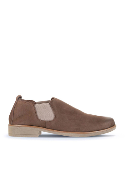 Bueno Shoes Cizme plate de damă din nubuc maro 01wd3809