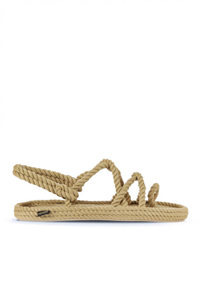 Nomadic Republic Beige Halat Bodrum Women's Halat with Rubber Sole 24Ibızaalctbn