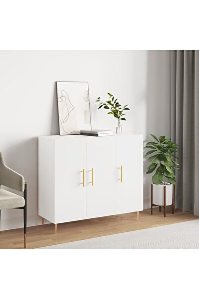 Concept Servantă, alb, 90x34x80 cm, lemn compozit