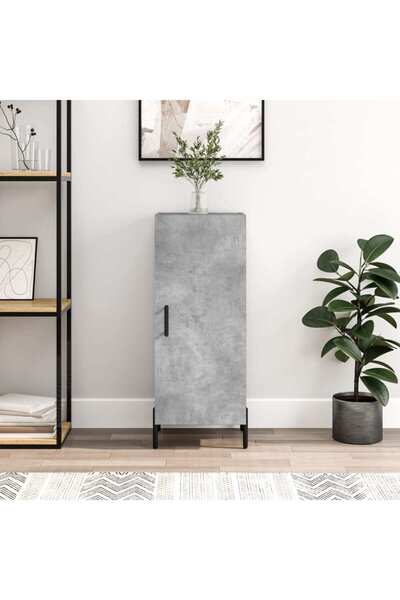 Concept Servantă, gri beton, 34,5x34x90 cm, lemn compozit