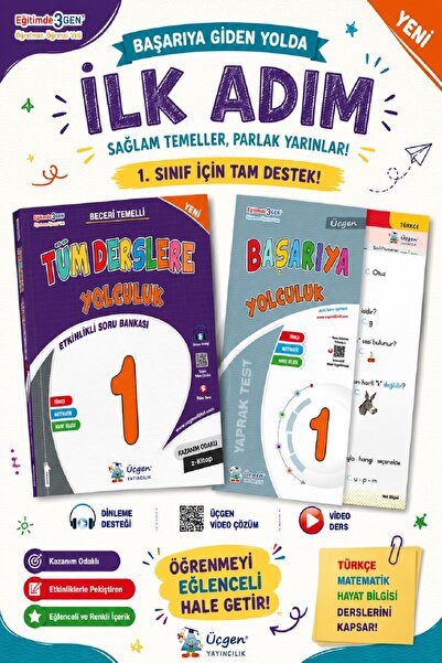 Üçgen Yayıncılık Üçgen 1. Sınıf Tüm Dersler + Başarıya Yolculuk Yaprak Test
