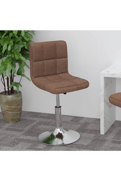 Concept Scaun de bar pivotant, maro, material textil