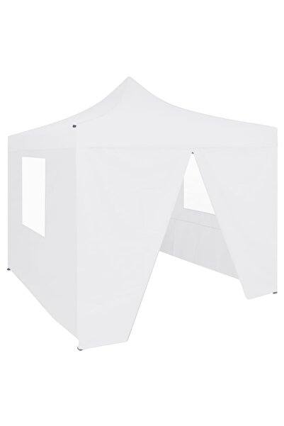 Concept Cort de petrecere pliabil cu 4 pereți, alb, 3 x 3 m, oțel