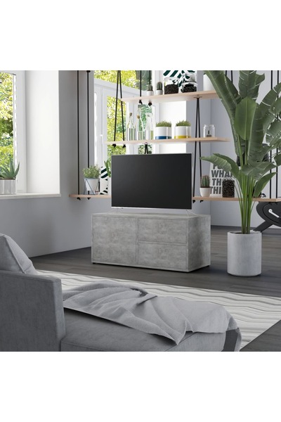 Concept Comodă TV, gri beton, 80 x 34 x 36 cm, PAL
