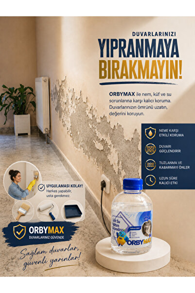 orbymax SGM Duvarda nem, küf ve rutubete dur de! Duvar ve tavan yüzeyleri içi...