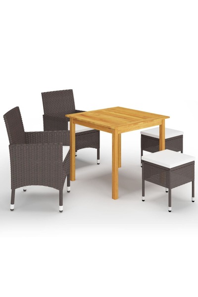 Concept Set mobilier de grădină, 5 piese, maro
