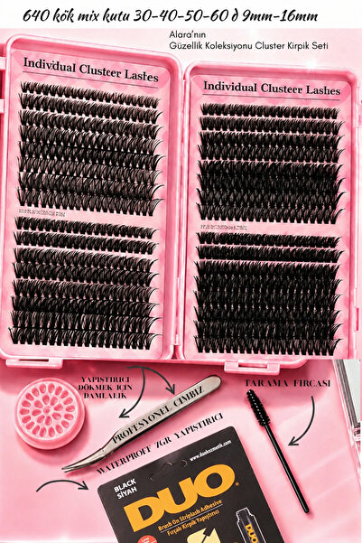alaraycosmetics 640 Kök Hazır Demet Lifting Etkili Rus Volüm Evde Takma Kirpi...