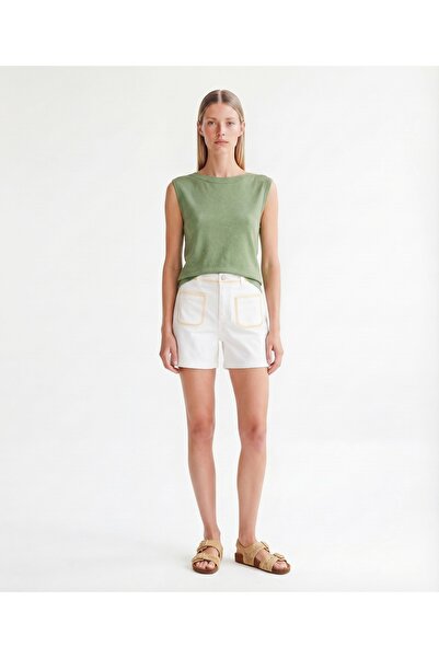 Yargıcı Regular Kayık Collar Low Shoulder Sleeve Sweater