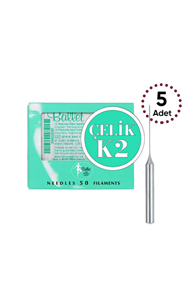 Ballet 5 Pieces K2 Steel Hair Removal Needle Original K2 Silver Needle