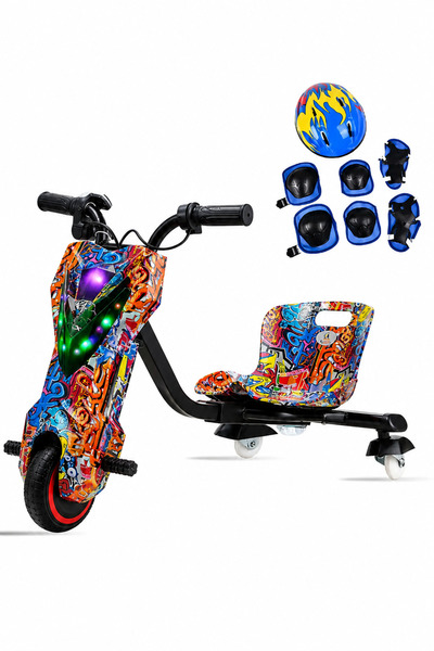 Scooter سكوتر كهربائي للأطفال 36 فولت مع خوذة وواقيات