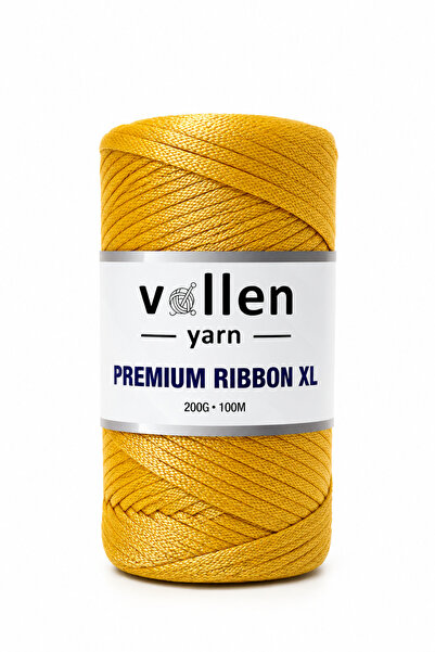 vollen yarn Snur de panglică din poliester premium 200gr/4mm, ață de macrame,...
