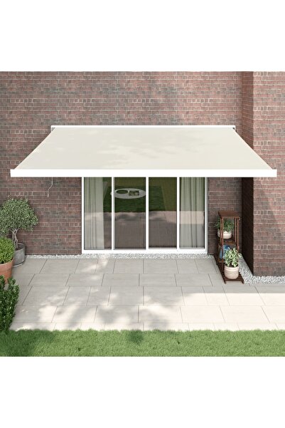 Concept Copertină retractabilă, crem, 4x3 m, textil și aluminiu