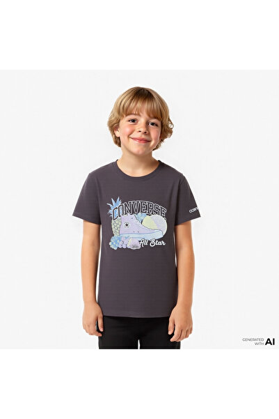 Converse Chuck &Fruit Çocuk Siyah T-Shirt
