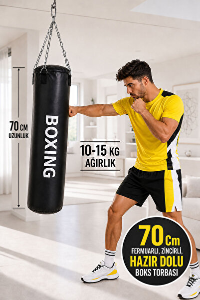 Spor Byfit 70 Cm X 25 Cm Hazır Dolu Boks Kum Torbası
