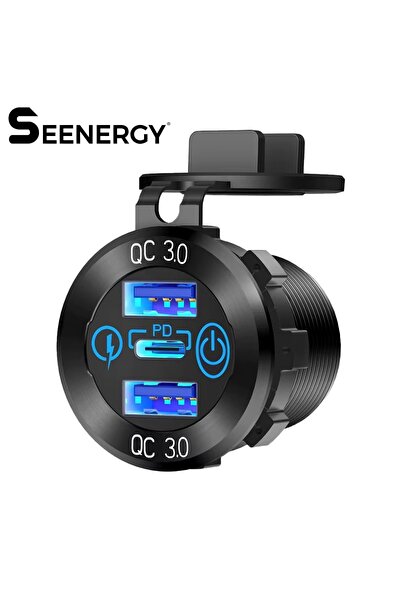 DESTE ELEKTRONİK SE-7013 USB şarj soketi Makam Masası Karavan Araç Tekne Ciha...