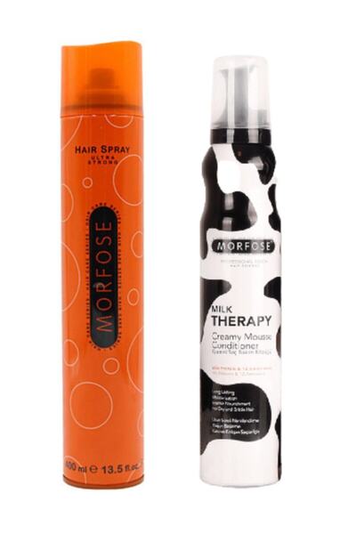Morfose Saç Spreyi Turuncu 400ml + Milk Therapy Saç Köpüğü 200ml