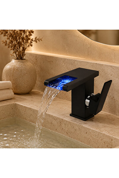 SMART GADGETS C&A Baterie Cascade cu LED RGB, Negru, Înălțime 12,5 cm