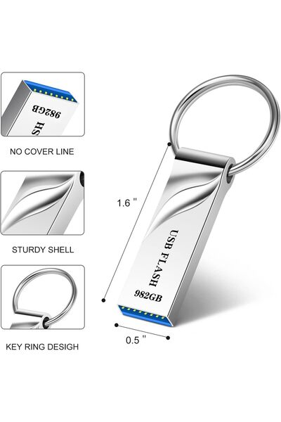 cosmeticsdeppo 982 GB Ultra Yüksek Kapasiteli Metal USB 3.0 Flash Bellek-Prof...
