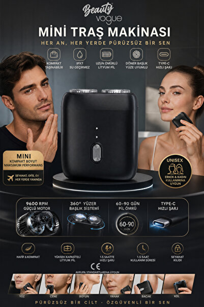 Beauty Vogue Mini Shaver Traş Makinesi SD-03