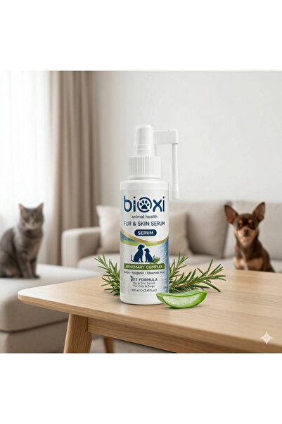 Bioxi Fur & Skin Serum 100 ml Kedi Köpek Tüy ve Cilt Bakım Serumu Biberiye Pa...