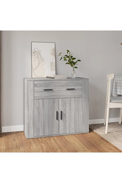 Concept Servantă, gri sonoma, 80x33x70 cm, lemn compozit