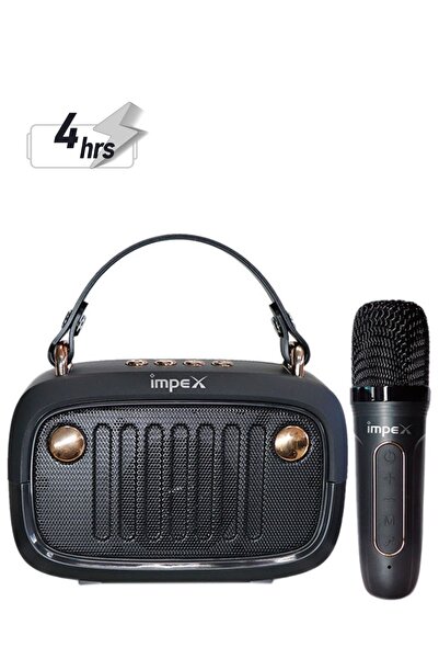 IMPEX KM1301 مكبر صوت كاريوكي محمول يعمل بالبلوتوث بقوة 5 وات FM USB TF ميكرو...