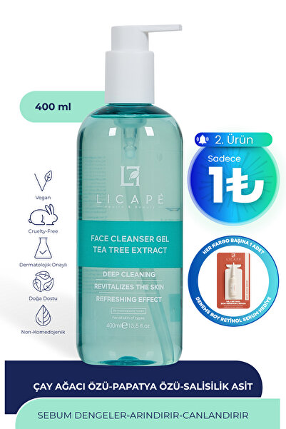 Licape Çay Ağacı Özlü Yüz Temizleme Jeli 400ml