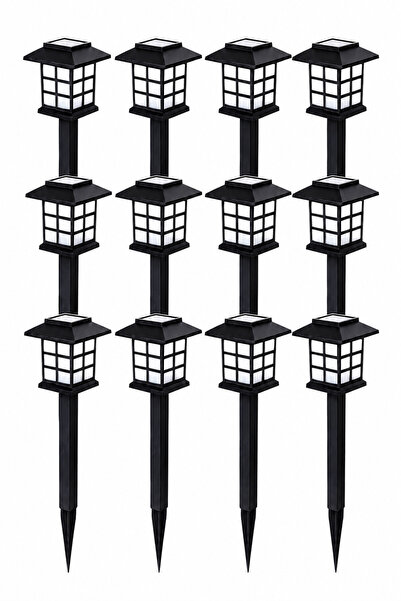 Kyrotech 12 Adet Dekoratif Solar Beyaz Led Işık Güneş Enerjili Süs Lamba Bahç...