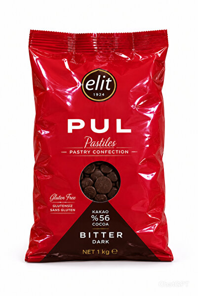 Elit PASTACI BİTTER PUL ÇİKOLATA 1 KG (GLUTENSİZ)
