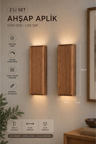 Trend Kitchen Ahşap Dekoratif Otantik Tasarım 2 Adet Otel, Kafe, Restoran, Ba...