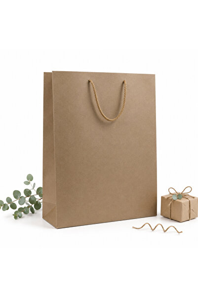 repro design Kraft Premium Karton Çanta 35 x 45 x 9 cm 2 Adet Hediye Poşeti