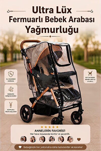 MorBebe Ultra Lüx Fermuarlı Bebek Arabası Yağmurluğu [ Bütün Bebek Arabaların...