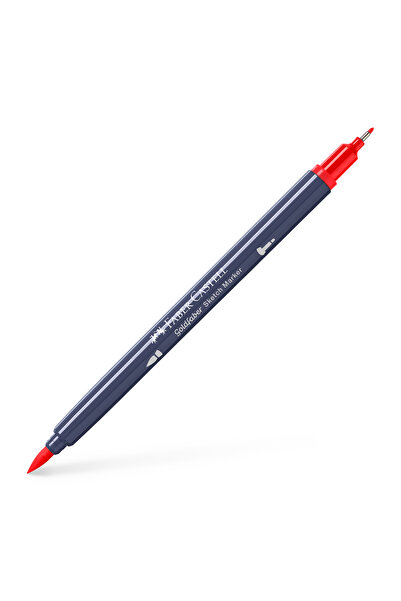 Faber Castell Marker pentru schițe cu 2 vârfuri Roșu Scarlata 118 GOLDFABER F...