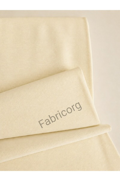 fabricorg Duck Cloth Punch Linen Fabric Light Beige (100X180 CM)