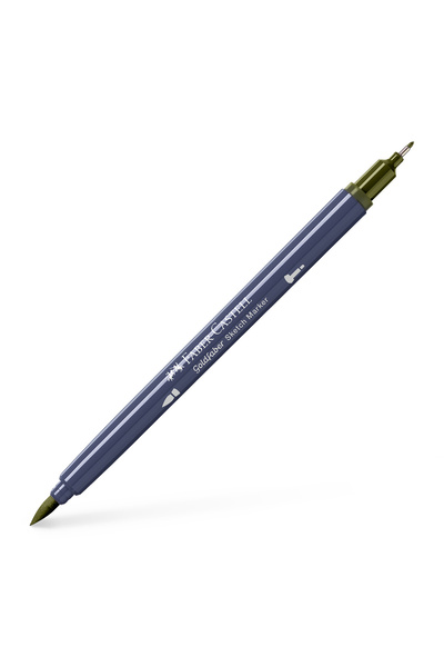 Faber Castell Marker de schiță cu două vârfuri, galben oliv, 173 GOLDFABER FA...