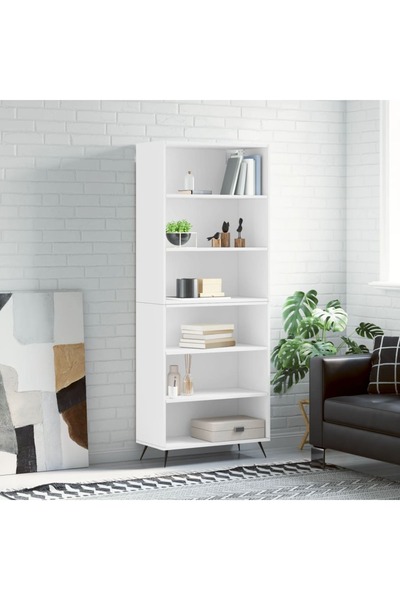 Concept Dulap înalt, alb, 69,5x32,5x180 cm, lemn prelucrat