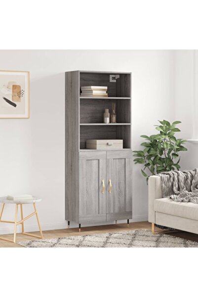 Concept Dulap înalt, gri sonoma, 69,5x34x180 cm, lemn compozit