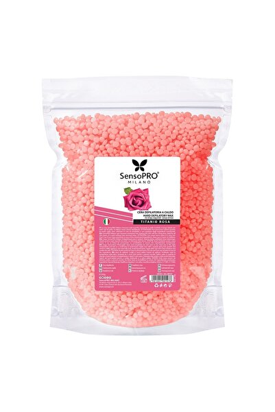 SensoPRO Milano Granule elastice de ceară epilatoare, Titanio Rosa - 500g