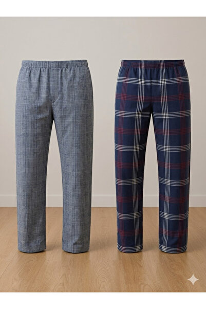 Serena Pantaloni de pijama barbat 2 piese/set - multicolor