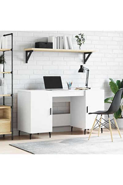 Concept Birou, alb, 140x50x75 cm, lemn compozit