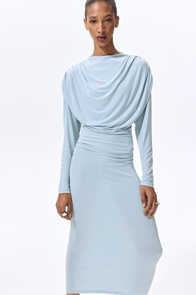 H&M Drapeli Jarse Elbise