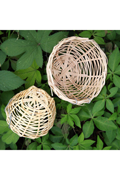 Choice 1pcs 4inch Canary Nest Bamboo Canary Bird Nest Woven Bird Nest With Ho...